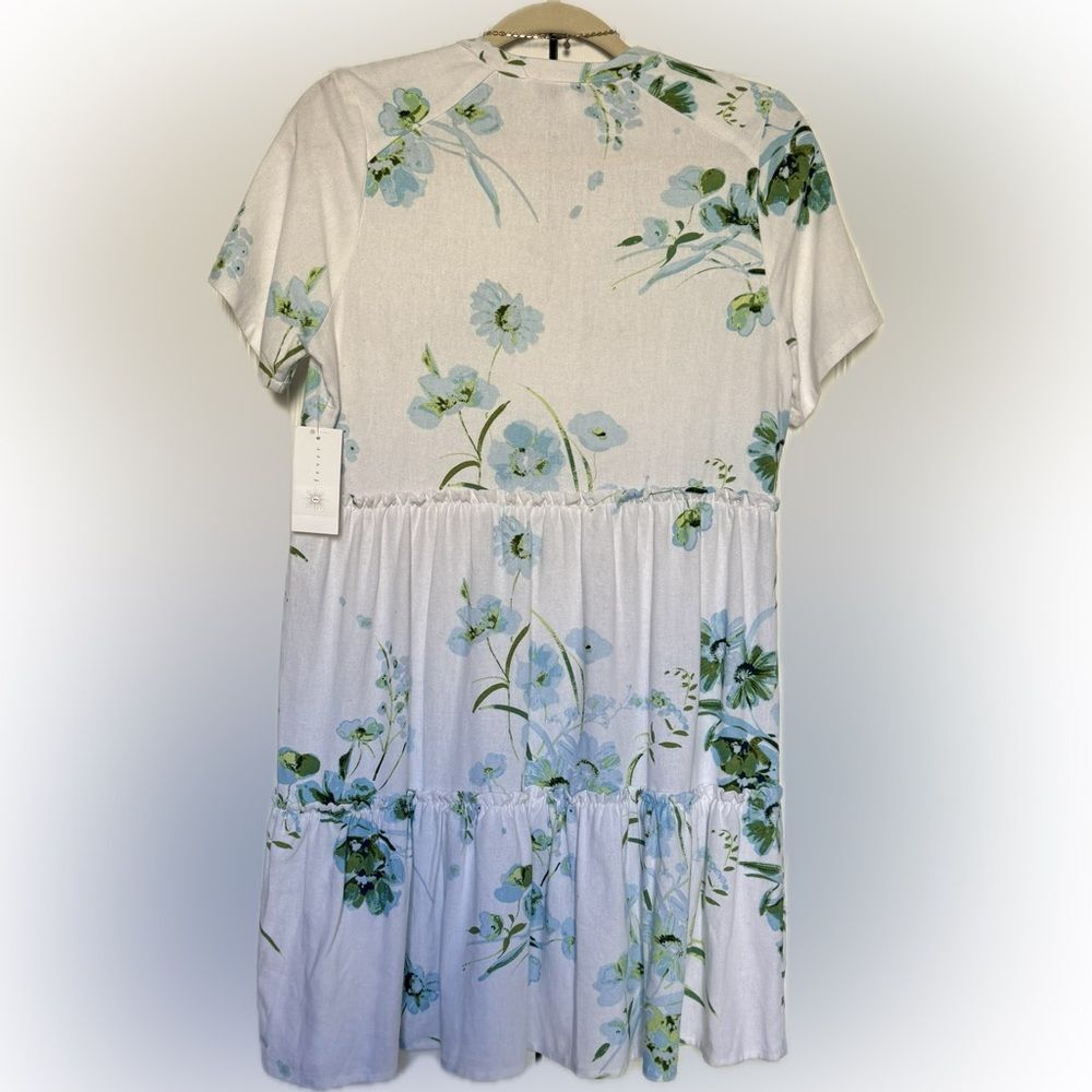 New with tags! Fever “Sky Blue Caked Linen Tier” dress! - Picture 11 of 14